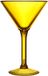 Home Deco Factory Verre à cocktail - geel - kunststof - 24 cl - verre à martini