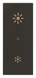 Vimar 31000A.RG Linea verwisselbare keycap, 1 module voor axiale besturingen, dimmer-symbolen, zwart