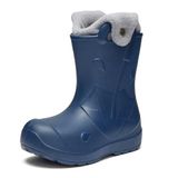 Ladeheid Kinder Regenlaarzen - Rubberen Laarzen - EVA - Warm Gevoerd - Waterdicht - Marineblauw - 34/35