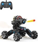 Silvergear Bestuurbare Auto met Soft Bullet Gun 10 km/u - Offroad Drift - Licht en Rookeffecten - Zwart