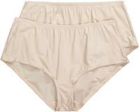 Ulla Popken - Dames - Midislips set van 2 - Parelwit - Maat 50+