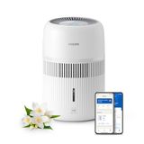 Philips Verdamper Luchtbevochtiger Serie 4000, Hygiënische Bevochtiging, 99,97% Minder Bacteriën, 3,5 L Waterreservoir, 275 ml/u, Ruimtes tot 41 m², Wit (HU4209/00)