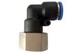 Kutlu 10409400 Pneumatica gomito femmina ad angolo di 90° (PLF) Ø 10 mm con filettatura BSPT R1/8