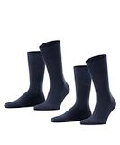 Esprit Basic Easy 2-Pack drukvrije comfort tailleband katoen multipack sokken heren blauw - maat 47-50