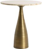 Light & Living Bijzettafel BAHIA zand travertin+antiek brons