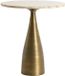 Light & Living Bijzettafel BAHIA zand travertin+antiek brons