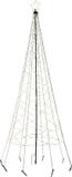 Lumineo Vlaggenmast kerstboom met ster - verlichting - 480 leds - D160 x H320 cm - warm wit
