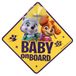 sarcia.eu Paw Patrol Skye, Everest Autoplaatje met zuignap, hangertje voor op de voorruit, autotoebehoren BABY ON BOARD
