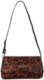 GUESS Domitilla Flap Schoudertas Luipaard Bruin
