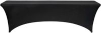VEVOR 6 x Stretch Spandex Tafelkleed Rechthoekig Zwart 244 cm