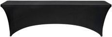 VEVOR 6 x Stretch Spandex Tafelkleed Rechthoekig Zwart 244 cm