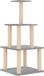 vidaXL Arbre à chat avec poteaux à gratter en sisal 111 cm gris clair