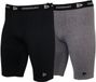 Donnay 2-Pack Compressie Short Heren Zwart/Donkergrijs gemeleerd XXL