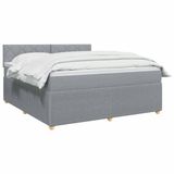 vidaXL Boxspringbed met matras Lichtgrijs 140 x 200 cm Stof