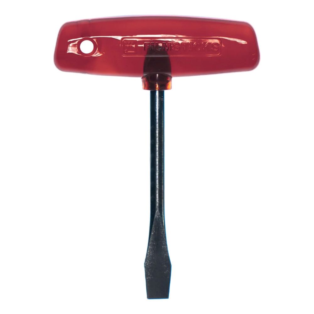 Boeken Filmsticks T-Handle Slotted Screwdriver - Red Handle - Extended Shaft