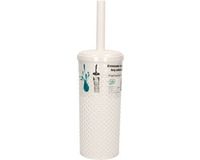 Merkloos Bahama Warenvertriebs Gmbh Toiletborstel met houder - wit - kunststof - 35 cm
