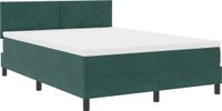 vidaXL Boxspringbed met matras Donkergroen Fluweel 160 x 200 cm