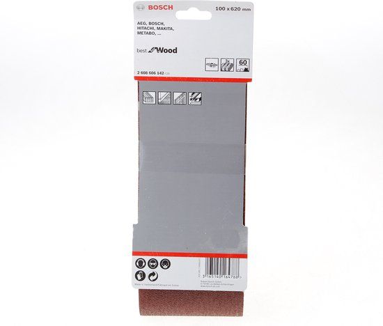 Bosch Professional 3x Bandschuurpapier 100x620 mm Korrel 60