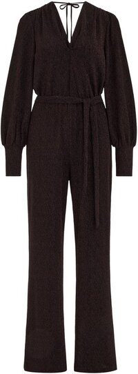 WE Fashion Dames jumpsuit met glittergaren - Dark purple - S