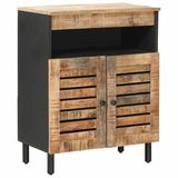 vidaXL - Opbergkasten - Naturel - 60 x 33 x 75 cm - Massief Mango Hout