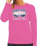 Bellatio Decorations Apres ski sweater voor dames - Queen of the apres ski - roze - skien XXL