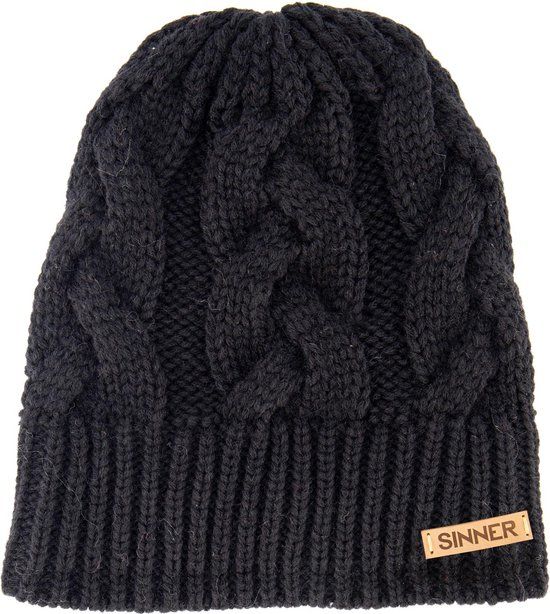 SINNER Cable Beanie Zwart Unisex