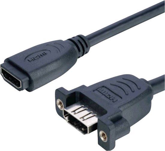 Lyndahl LKPK005 HDMI-kabel HDMI Adapterkabel HDMI-A-bus 0.2 m Zwart