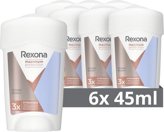 Rexona Deodorant Stick Women Maximum Protection Clean Scent *bestekoop Voordeelverpakking 6x45ml