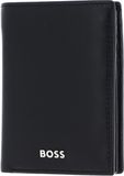 HUGO BOSS Leren Kaarthoes Classic Smooth Trifold Card Case Black Zwart