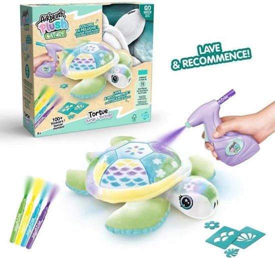 Airbrush Nature Turtle Knuffel - FSC & GRS Certified - Canal Toys