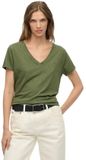 Superdry Studios Slub T-shirt met Borduursel Dames T-shirts
