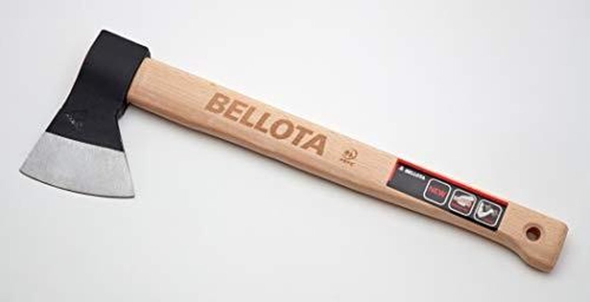 Bellota Eikel 8130800N 8130-800N-Biskaje bijl met handvat, zwart en hout, 400 gram