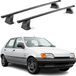 Ford Barres de toit en acier pour Ford Fiesta III (1989-1997), homologué, verrouillable, 2 pièces, noir