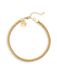 SINGULARU - Choker Tape. Roestvrij staal met 18 Kt Goudlaag. Mesh-ketting, breedte 8 mm. Lengte 33 cm + 5 cm verlengstuk. Sieraden voor dames