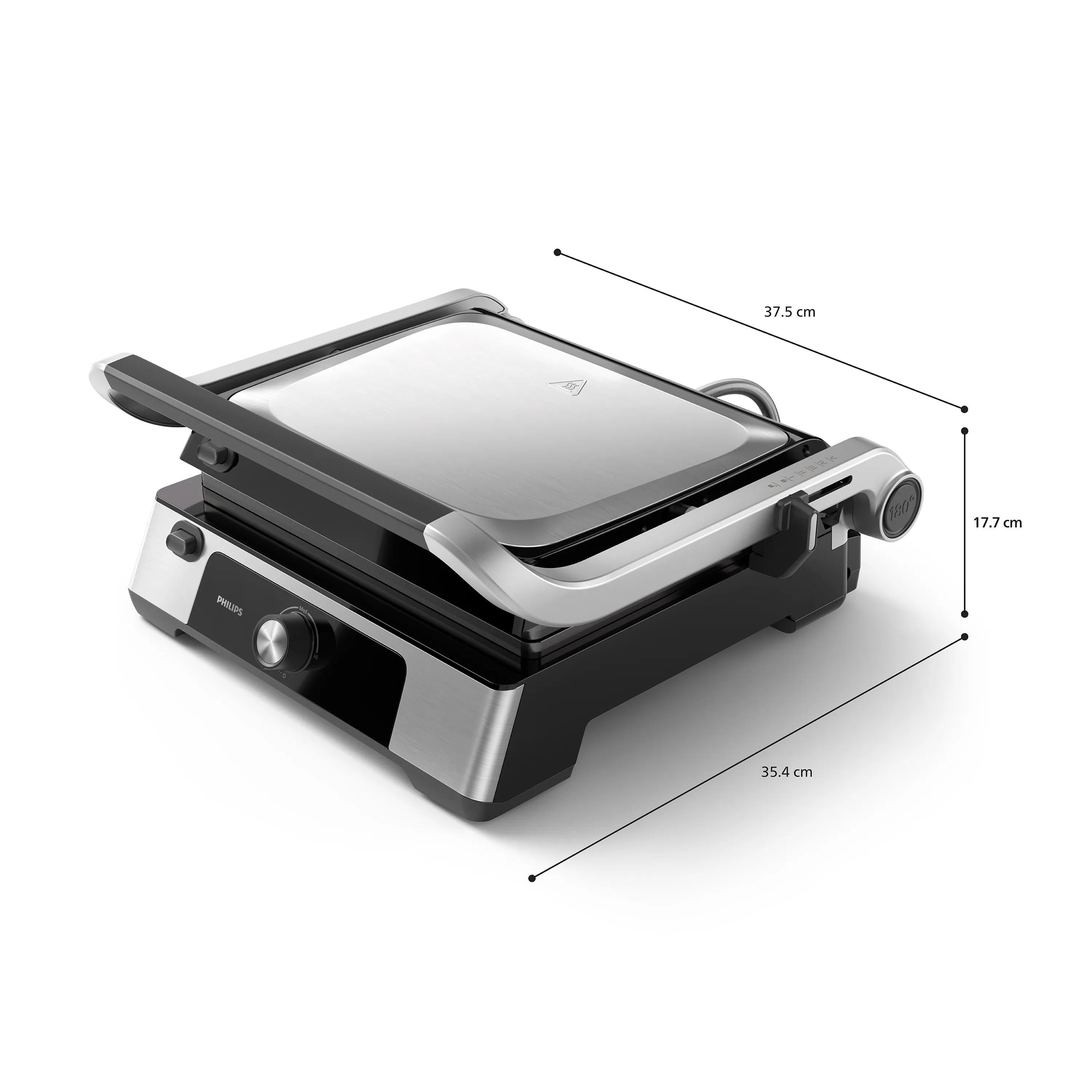 Philips 5000 Series HD6301/90 Contactgrill - 2200W - Zwart/RVS
