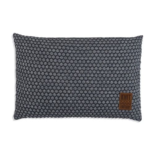 Knit Factory Kussen Juul Antraciet/Licht Grijs