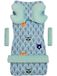 Medi Partners Universele stoelhoes Kinderwagens & Buggy's Zitinzet Kinderwagendeken 5-delig Gordelkussens + Speelboog Kinderwagenset MINKY Katoen