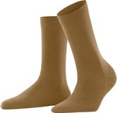 FALKE Softmerino eenkleurig wol katoen sokken dames geel - maat 41-42