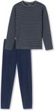 Schiesser heren pyjama extra lang - Antraciet - Casual Essentials - 110