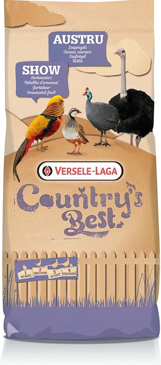 Versele-Laga Country's Best Austru 3 Pellet - 20 kg - Onderhoudskorrel voor loopvogels