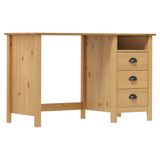 vidaXL Bureau Hill met 3 lades, 120x50x74 cm, massief grenenhout