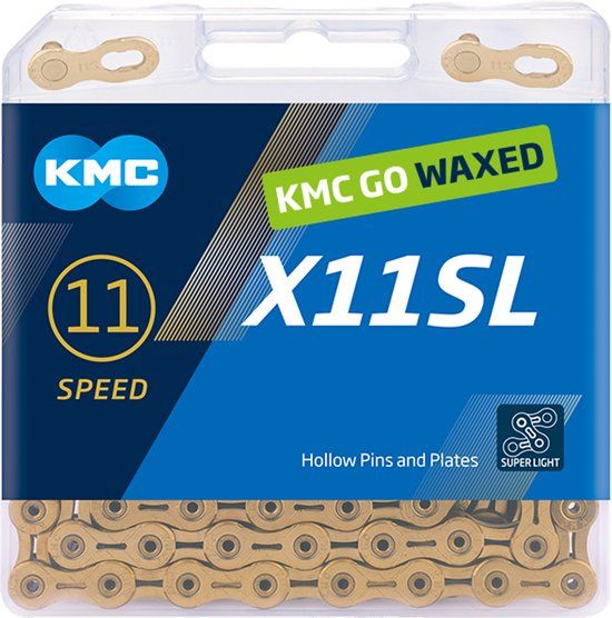 KMC X11 SL Waxed - Ti-N - Gold Racefiets Ketting