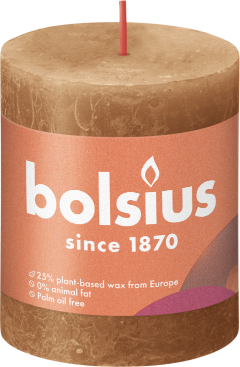 Bolsius Rustiek stompkaars 80/68 Spice Brown - 8717847148957
