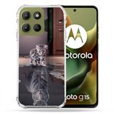 Cokitec Versterkte hoes voor Motorola G15 Animal Cat Reflet