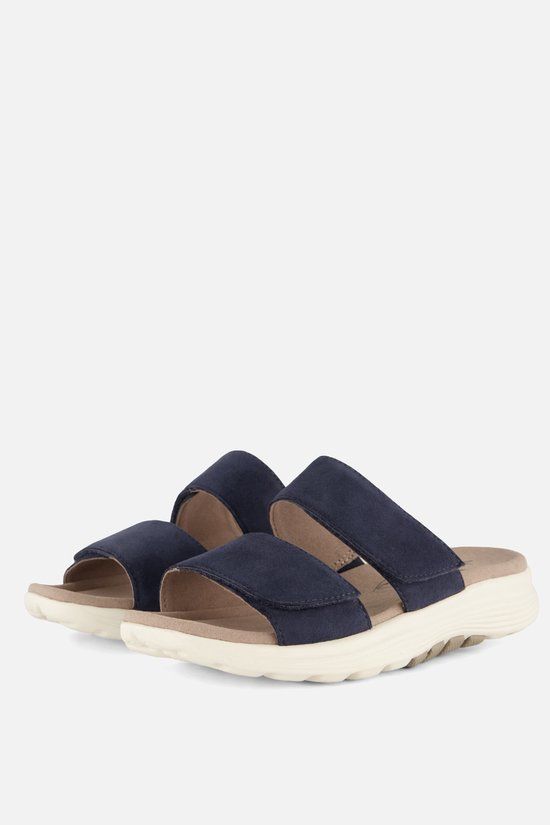 Gabor Rollingsoft Slippers blauw Suède - Maat 38.5