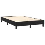 VidaXL Boxspringbed met matras en LED-verlichting, zwart, 140x190 cm, fluweel