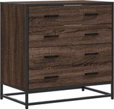 vidaXL Ladekast - 70x41x70 cm - Bewerkt Hout - Bruin Eikenkleur