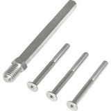 Gedotec Kit de fixation pour garnitures de sécurité tige amovible et vis carré 8/8,5, épaisseur de porte 36 - 45 mm