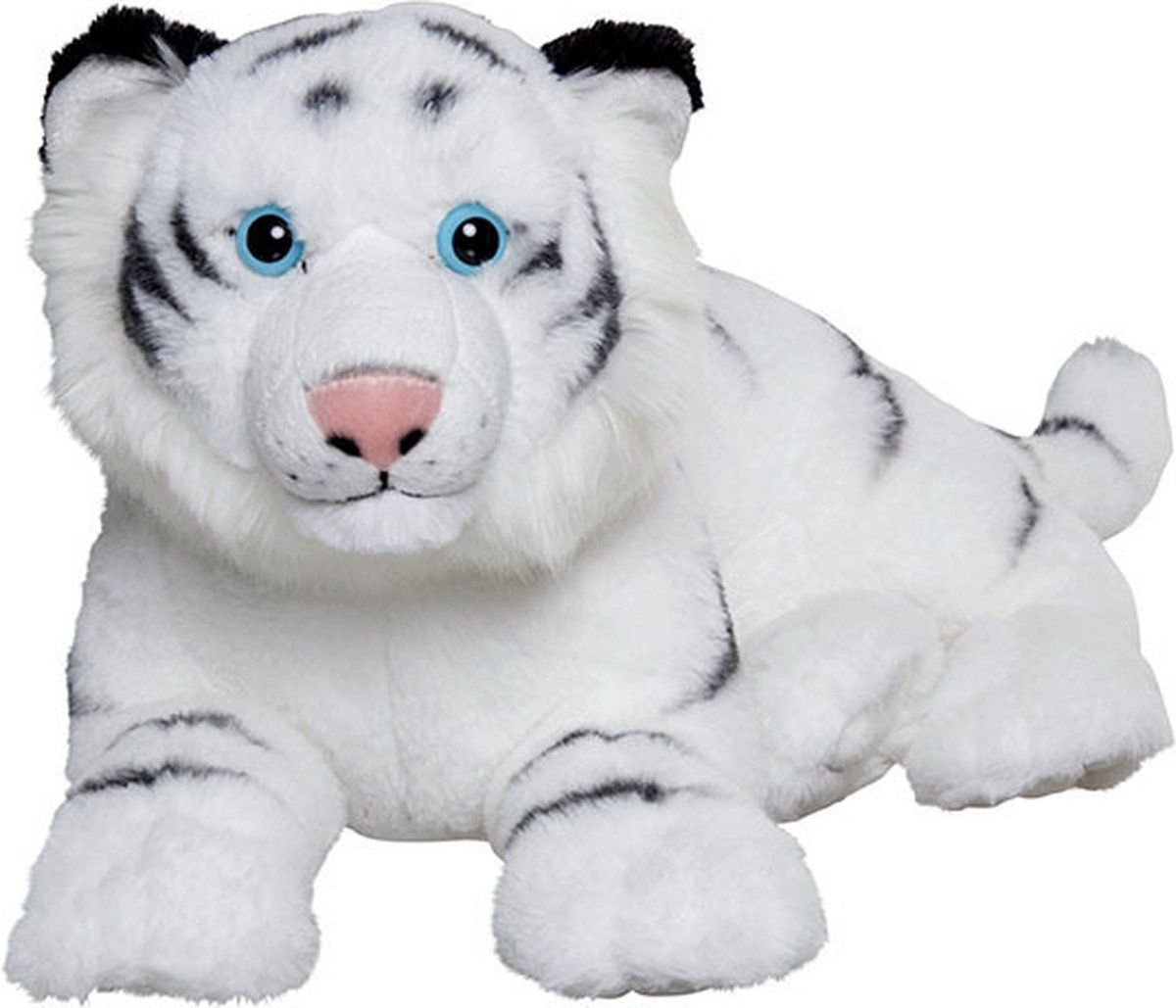 Nature Planet Pluche Witte Tijger knuffeldier 48 cm - Speelgoed dieren knuffels cadeau voor kinderen