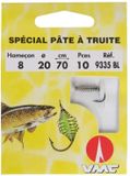 VMC Forel Onderlijnen Met Deeghaak H6 0.22mm 70cm